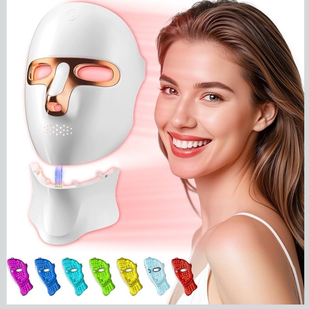 Radiant Glow LED Facial Mask - White and Gold- No original Box
